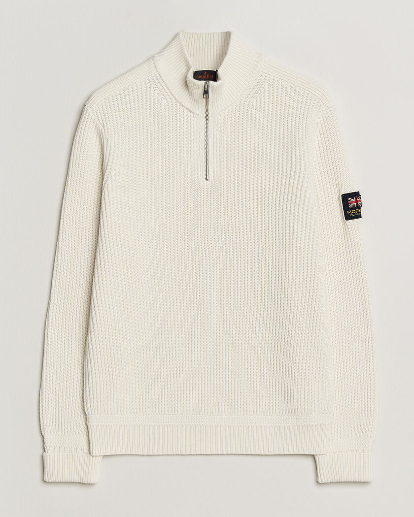 Morris Brenton Half-Zip Off White – Valkoinen