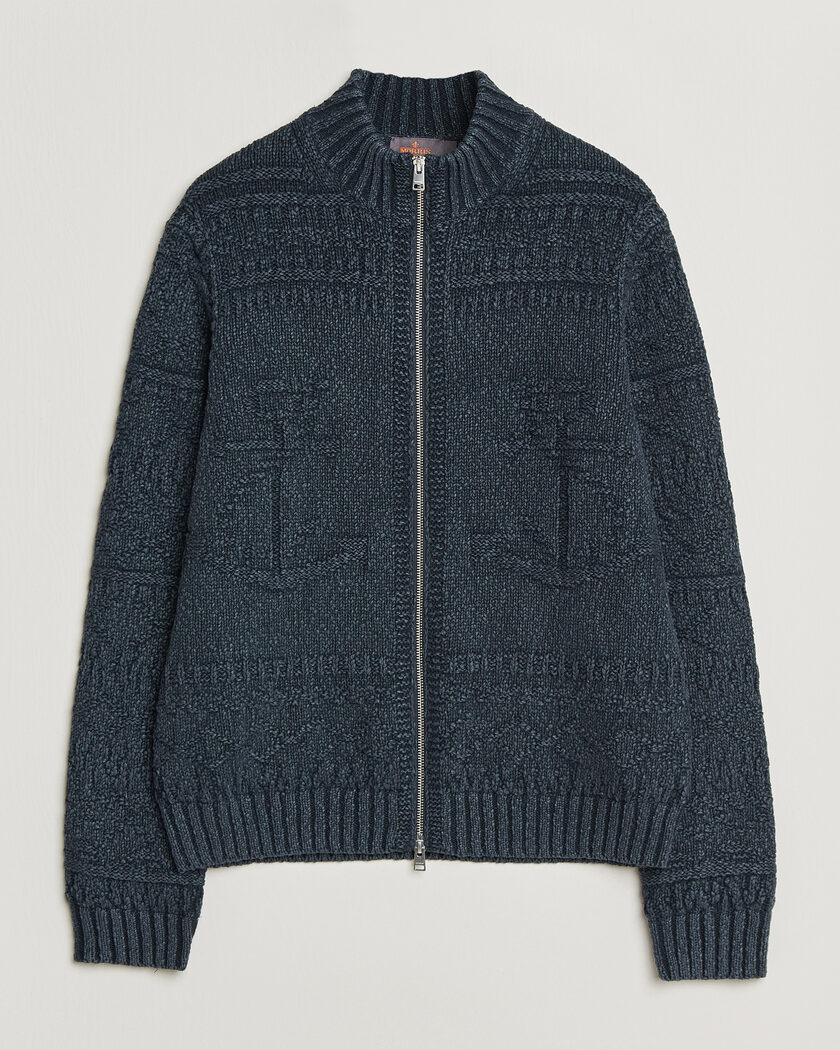 Morris Chatham Knitted Jacket Navy – Sininen