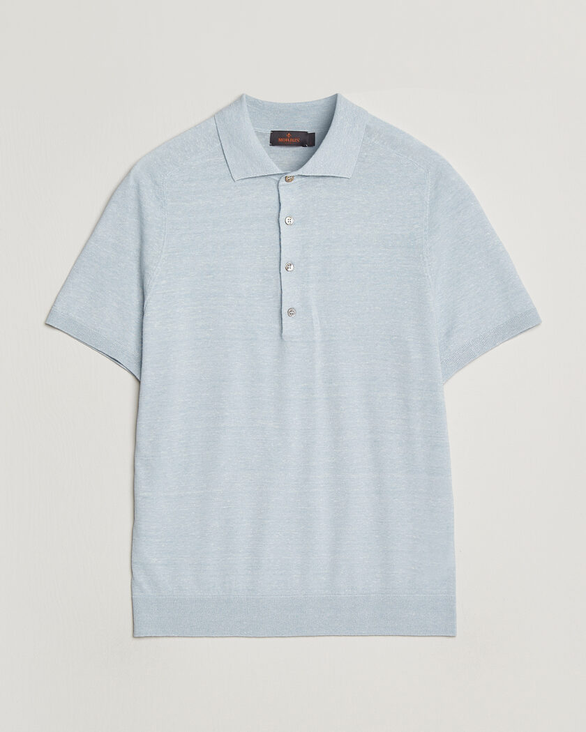 Morris Colin Short Sleeve Polo Shirt Light Blue – Sininen