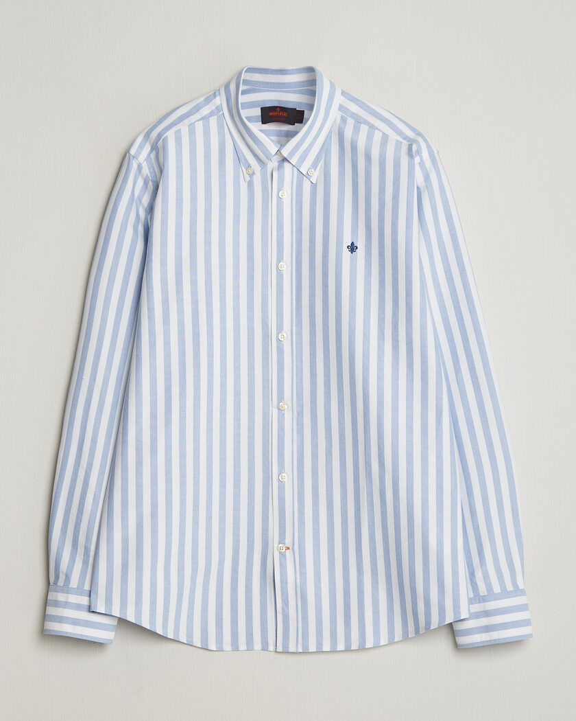 Morris Douglas Striped Oxford Shirt Light Blue – Sininen