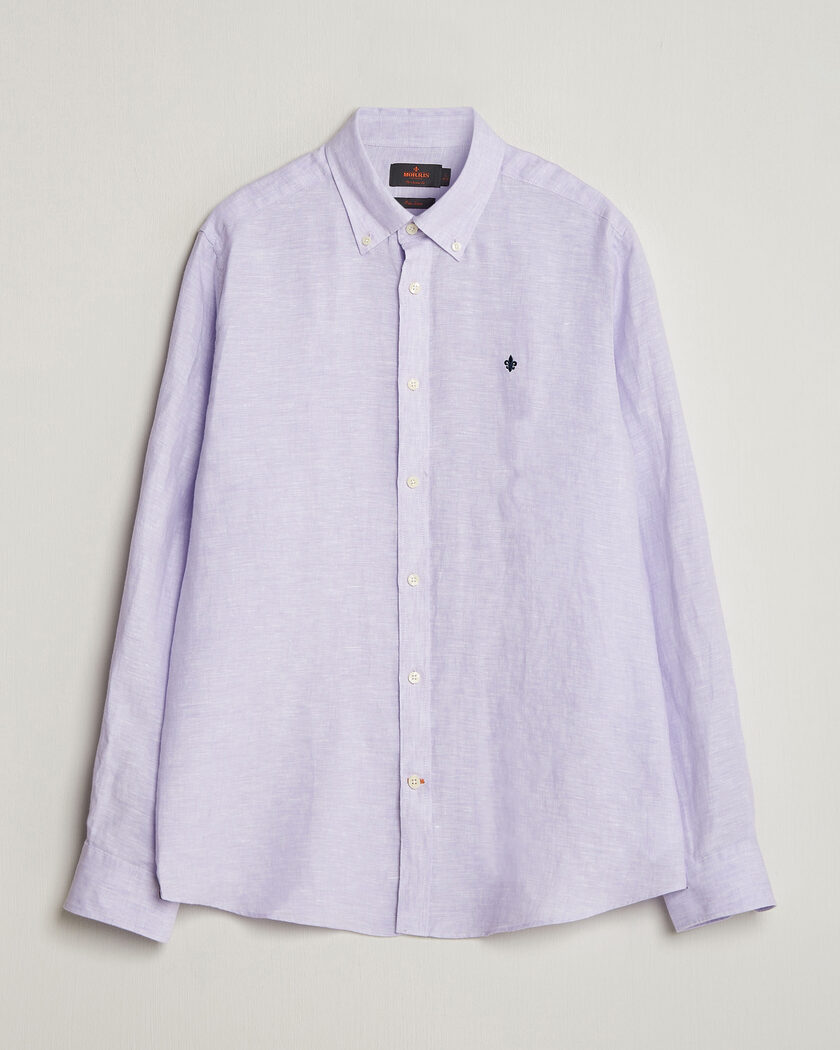 Morris Douglas Button Down Linen Shirt Purple – Liila