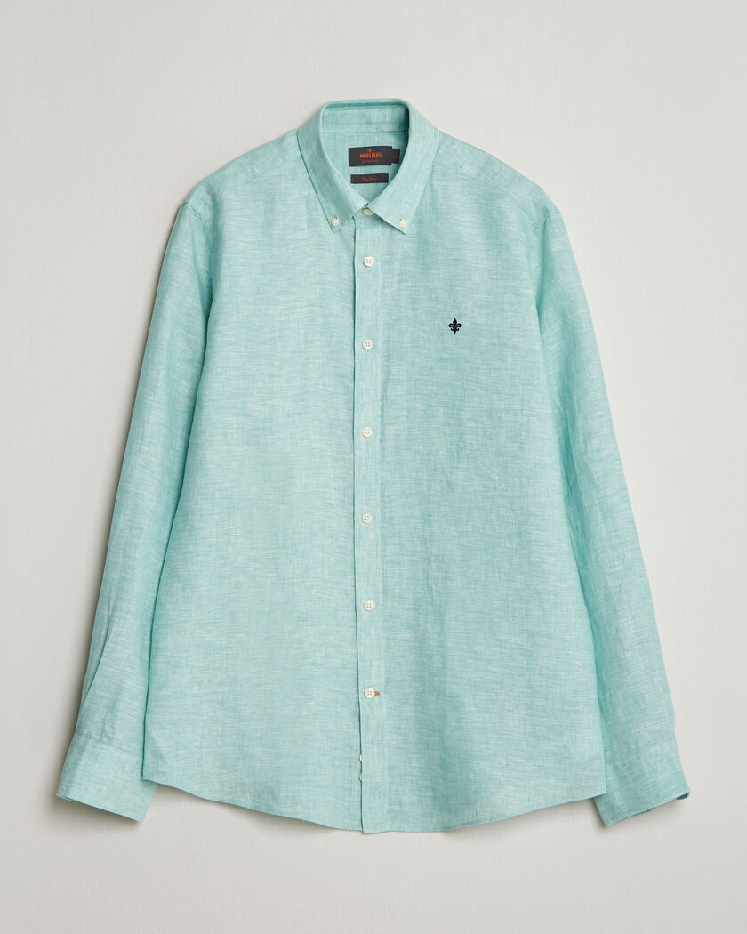 Morris Douglas Button Down Linen Shirt Green – Vihreä