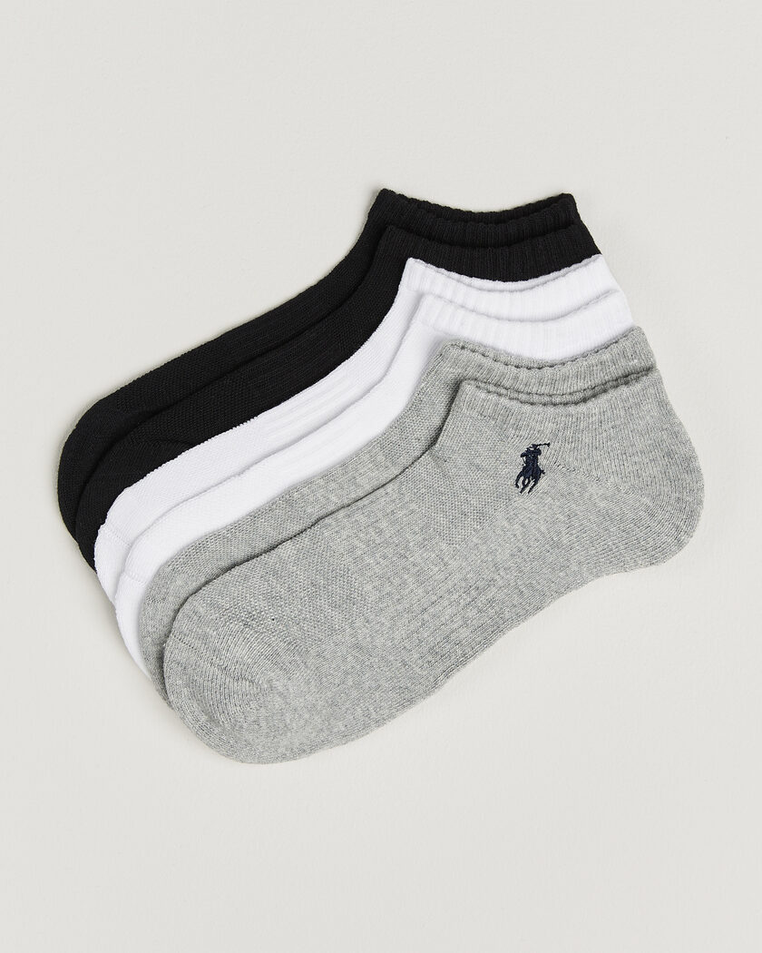 Polo Ralph Lauren 6-Pack Sneaker Sock Grey – Monivärinen