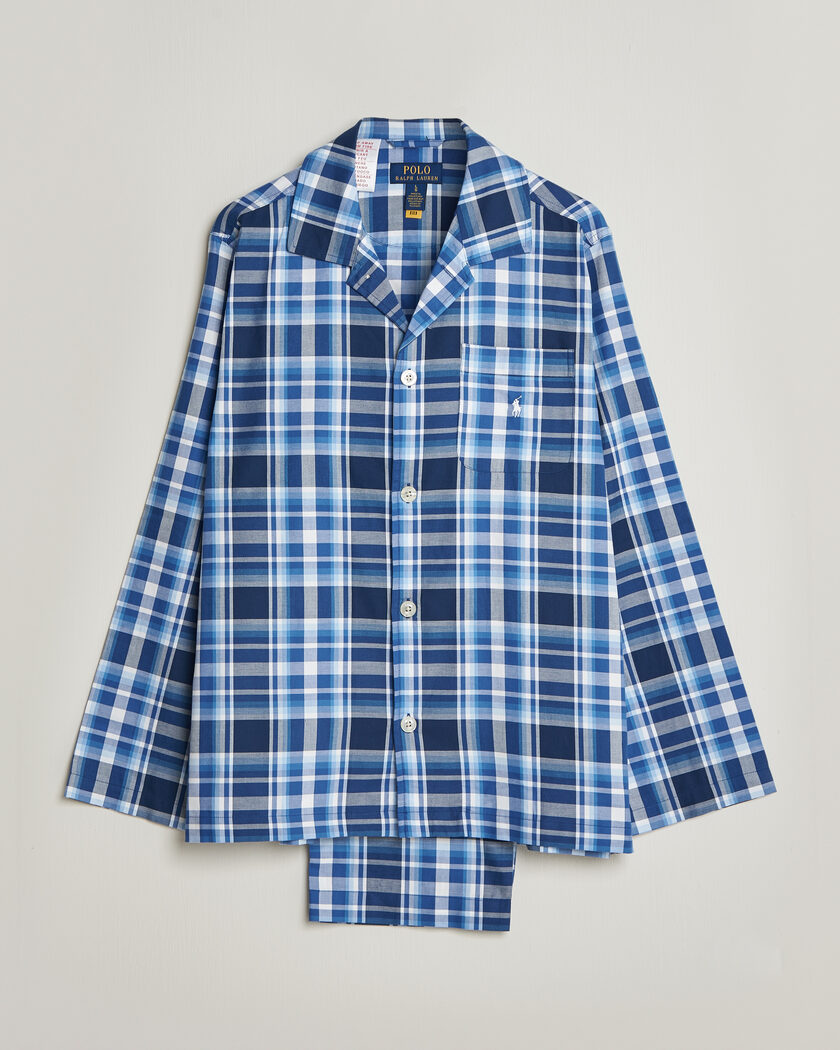 Polo Ralph Lauren Cotton Checked Pyjama Set Blue Multi – Sininen