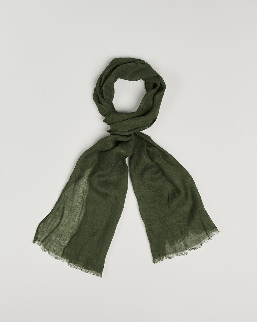 Polo Ralph Lauren Linen Scarf Supply Olive – Vihreä