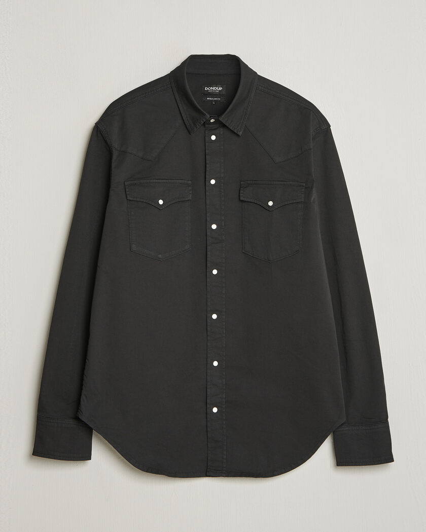 Dondup Regular Fit Shirt Washed Black – Musta