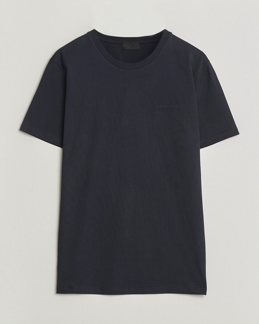 Dondup Logo Crew Neck T-Shirt Navy – Sininen