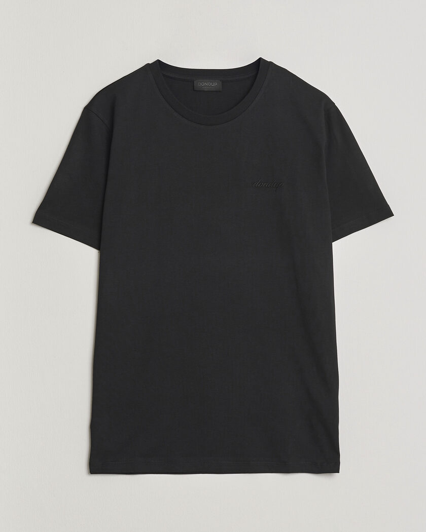 Dondup Logo Crew Neck T-Shirt Black – Musta