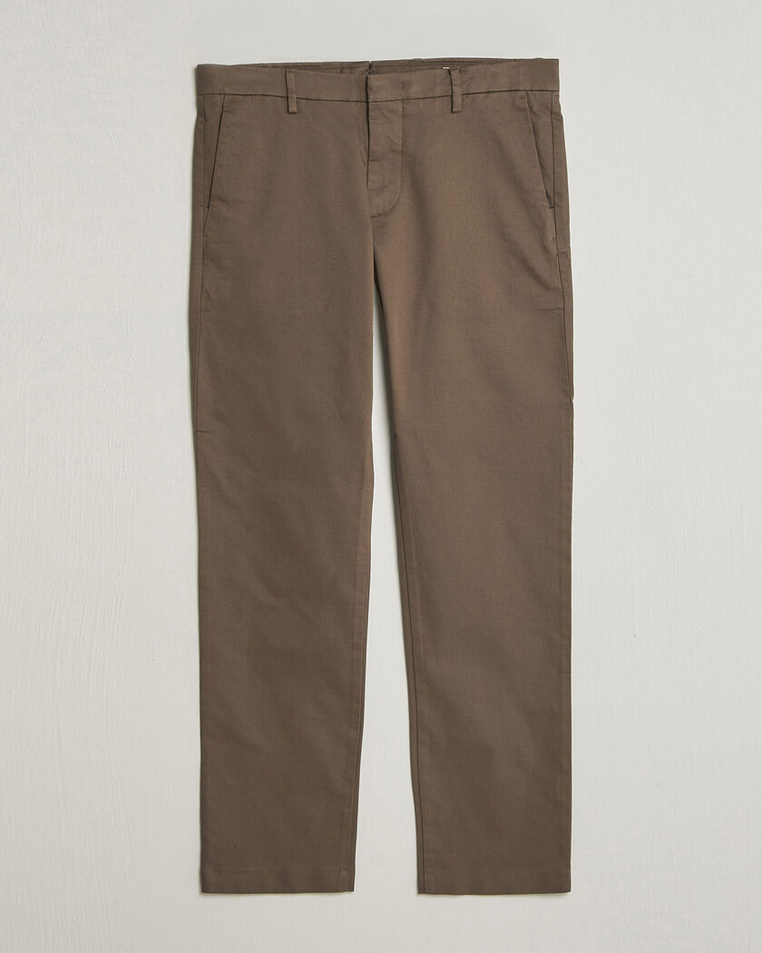 NN07 Theo Regular Fit Stretch Chinos Mable Husk – Vihreä