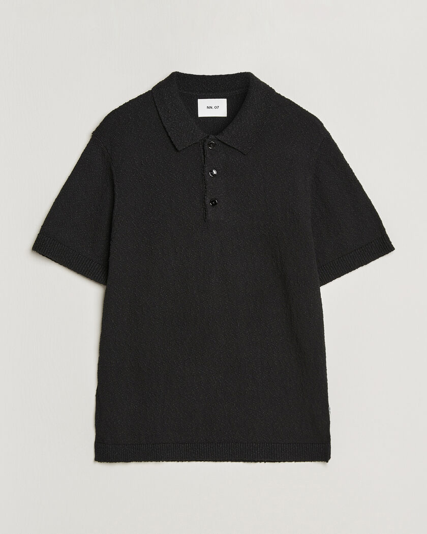 NN07 Randy Knitted Polo Black – Musta