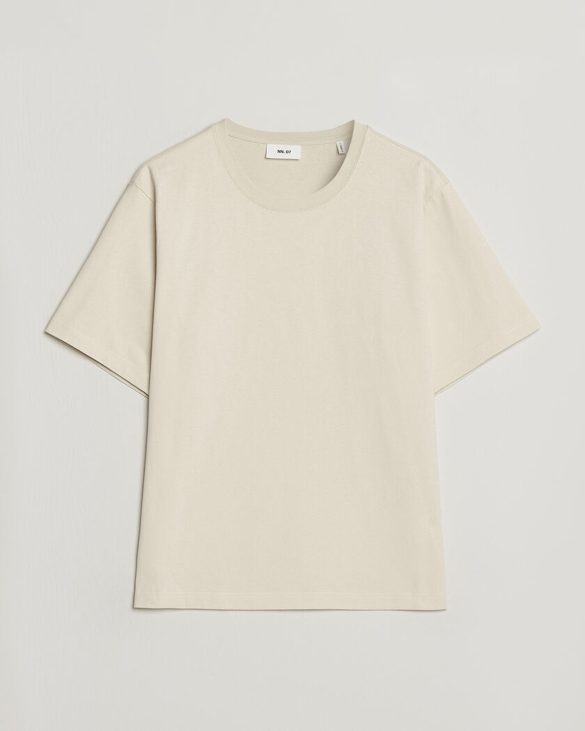 NN07 Jett Washed Printed Crew Neck T-Shirt Ivory – Valkoinen