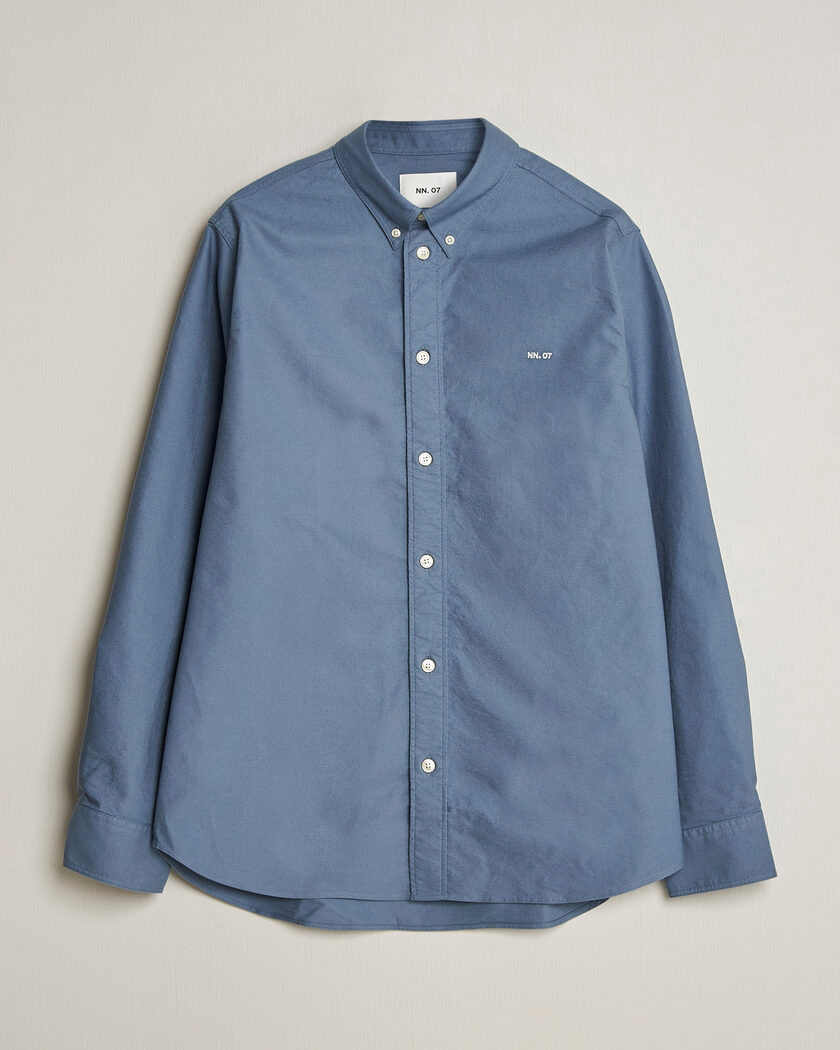 NN07 Colby Oxford Shirt Stone Blue – Sininen