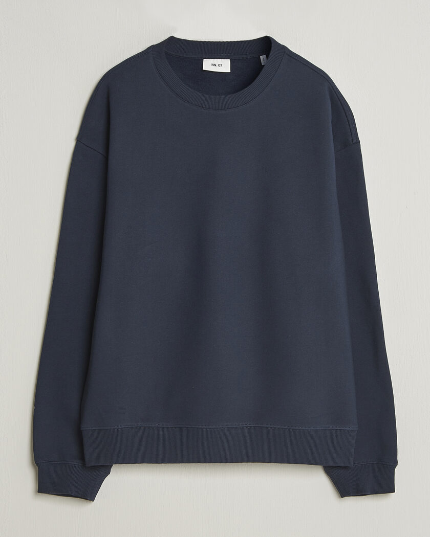NN07 David Crew Neck Sweatshirt Navy Blue – Sininen