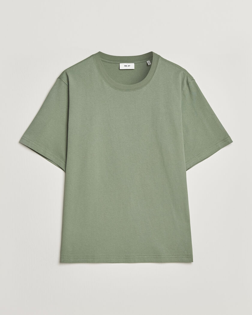 NN07 Jett Washed Crew Neck T-Shirt Sea Spray Green – Vihreä