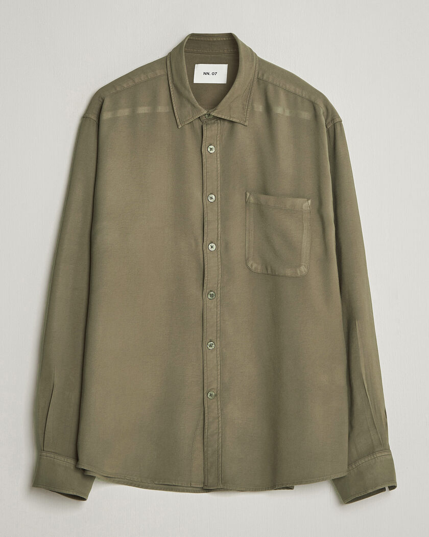 NN07 Deon Tencel Shirt Capers Green – Vihreä