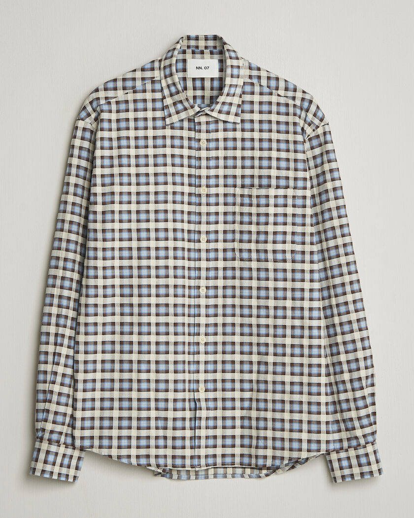 NN07 Deon Checked Shirt Blue – Sininen