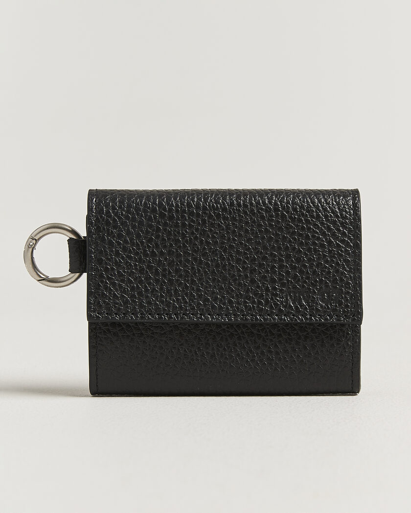 NN07 Foldo Grained Leather Wallet Black – Musta