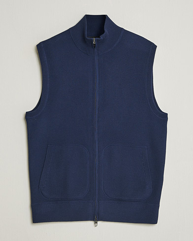 RLX Ralph Lauren Cotton Coolmax Mockneck Vest Refined Navy – Sininen