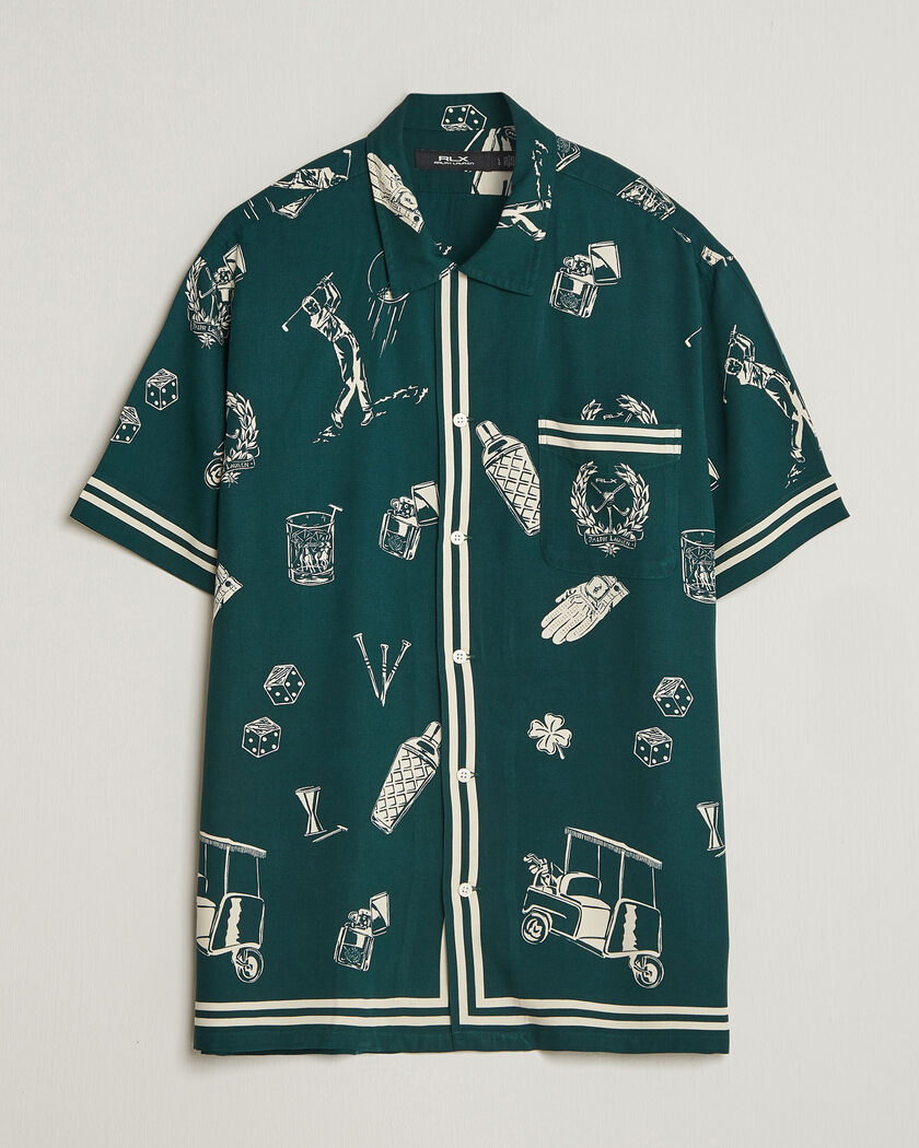 RLX Ralph Lauren Short Sleeve Golf Shirt Par-Tee on the Greens – Vihreä