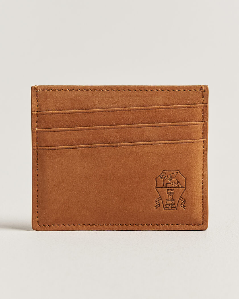Brunello Cucinelli Nubuck Wallet Card Holder Cognac – Ruskea