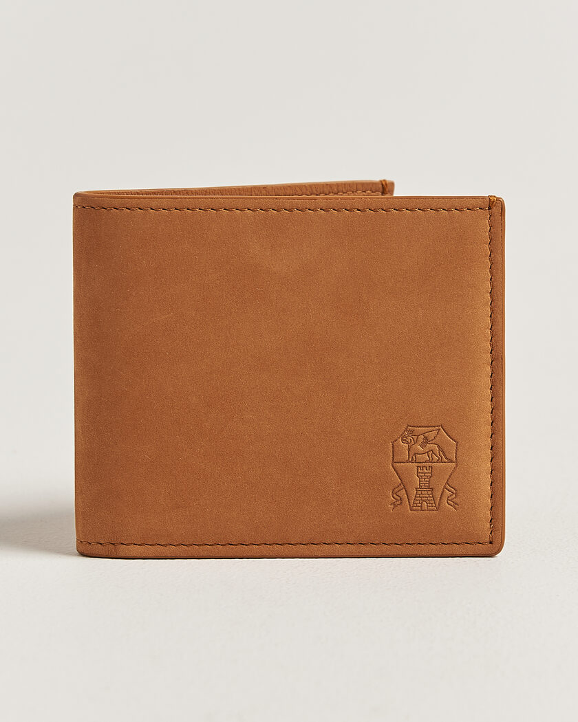 Brunello Cucinelli Nubuck Leather Wallet Cognac – Ruskea