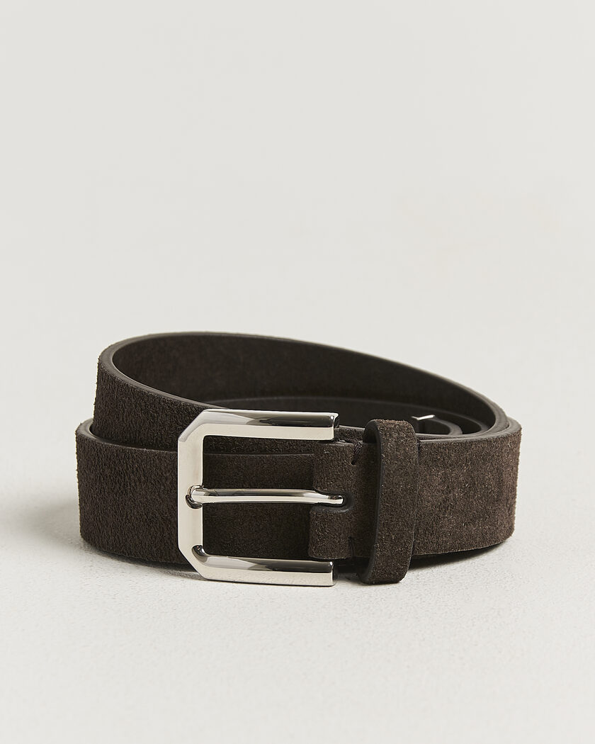 Brunello Cucinelli Classic Belt Brown Suede – Ruskea