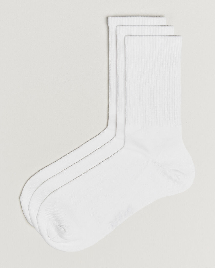 Bread & Boxers 3-Pack Sport Sock White – Valkoinen