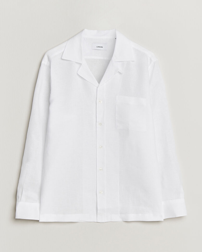 Lardini Paul Linen Resort Shirt White – Valkoinen