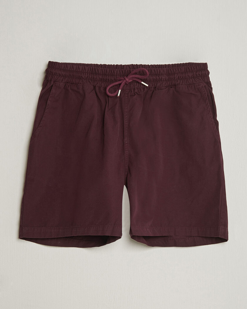 Colorful Standard Classic Organic Twill Drawstring Shorts Oxblood Red – Punainen