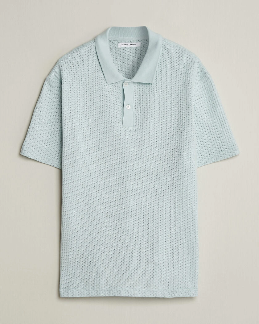 Samsøe Samsøe Jase Polo Skywriting – Sininen