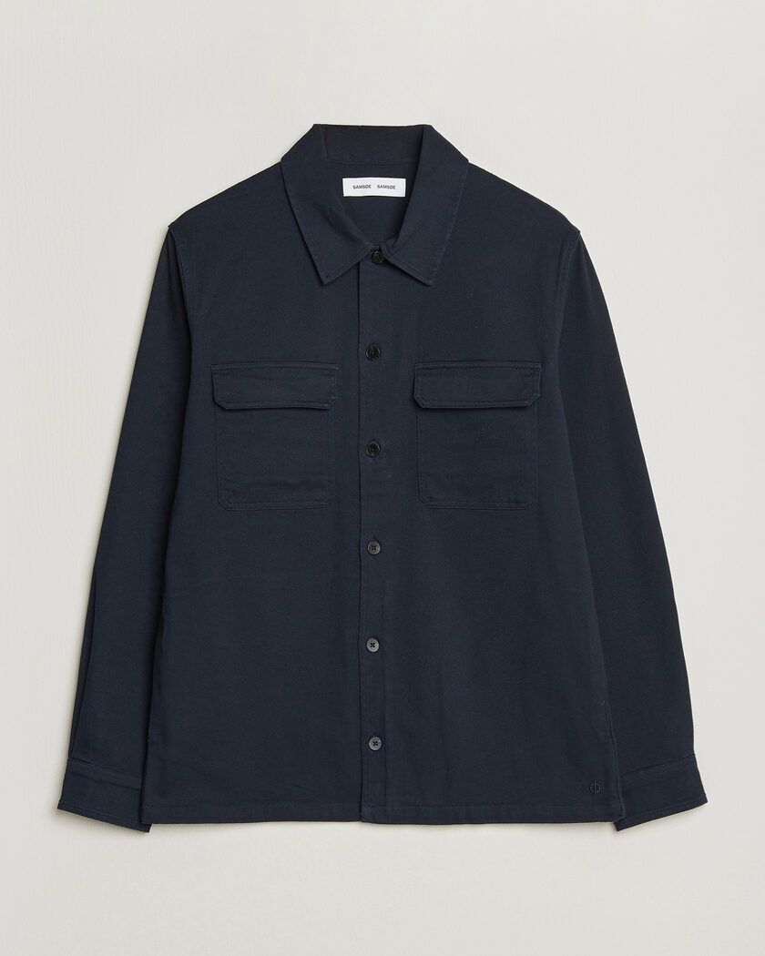 Samsøe Samsøe Taka Cotton Overshirt Salute Navy – Sininen