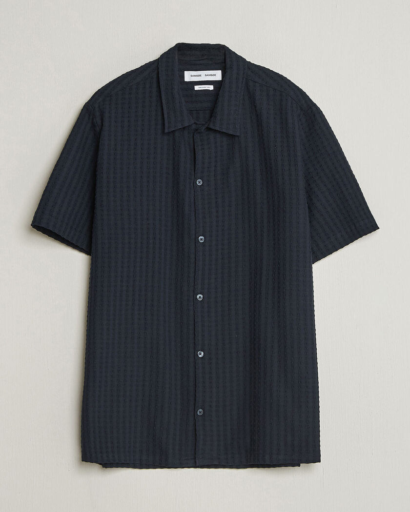 Samsøe Samsøe Avan Structured Short Sleeve Shirt Salute Navy – Sininen