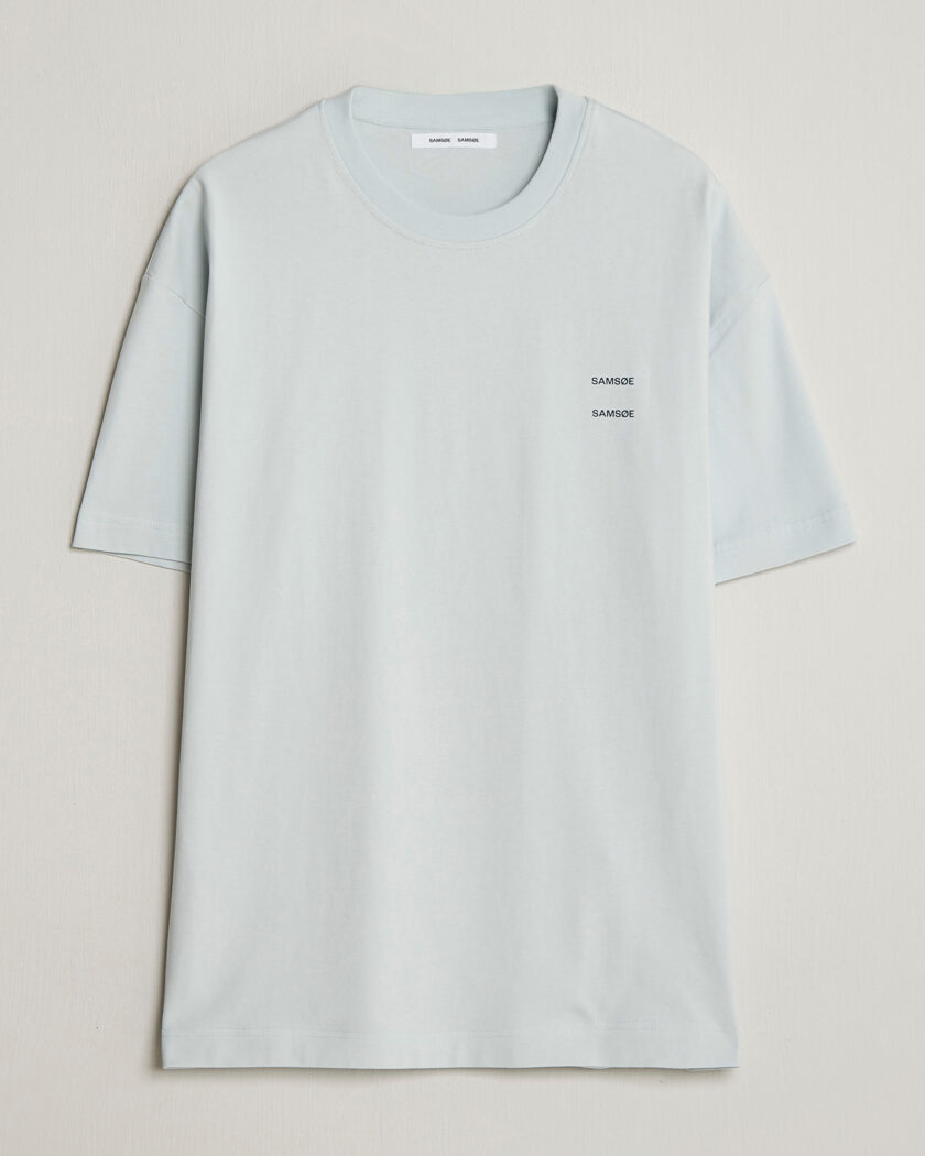 Samsøe Samsøe Joel Organic Cotton T-Shirt Skywriting – Sininen