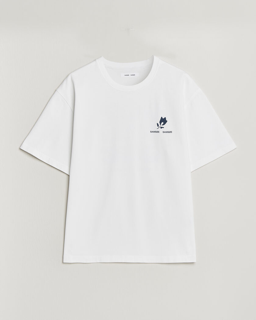 Samsøe Samsøe Cohen Printed Crew Neck T-Shirt White – Valkoinen