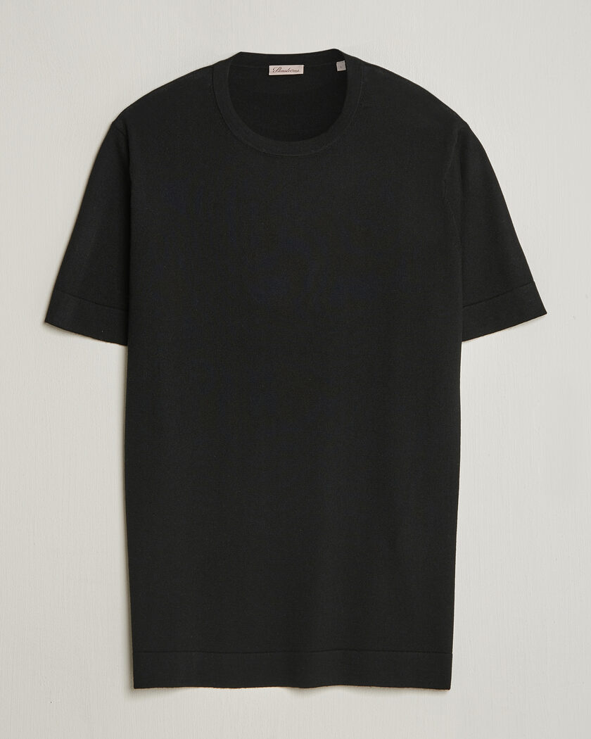 Stenströms Silk/Cashmere T-Shirt Black – Musta