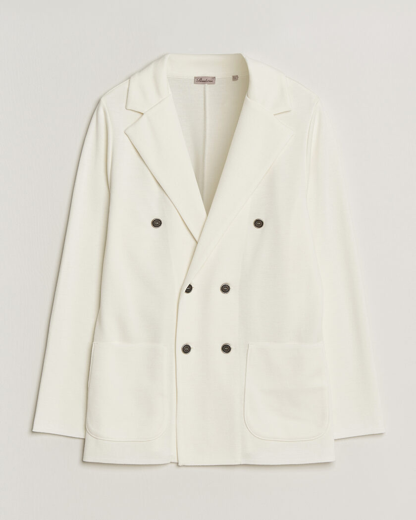Stenströms Milano Knitted DB Textured Blazer White – Valkoinen
