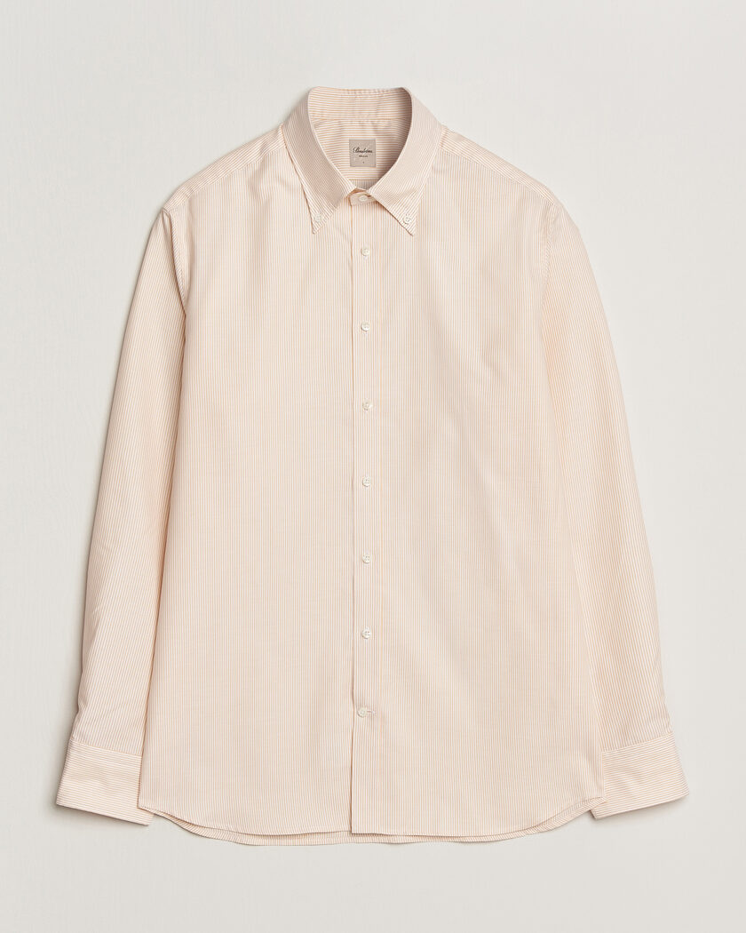 Stenströms Regular Fit Thin Striped Oxford Shirt Orange – Oranssi