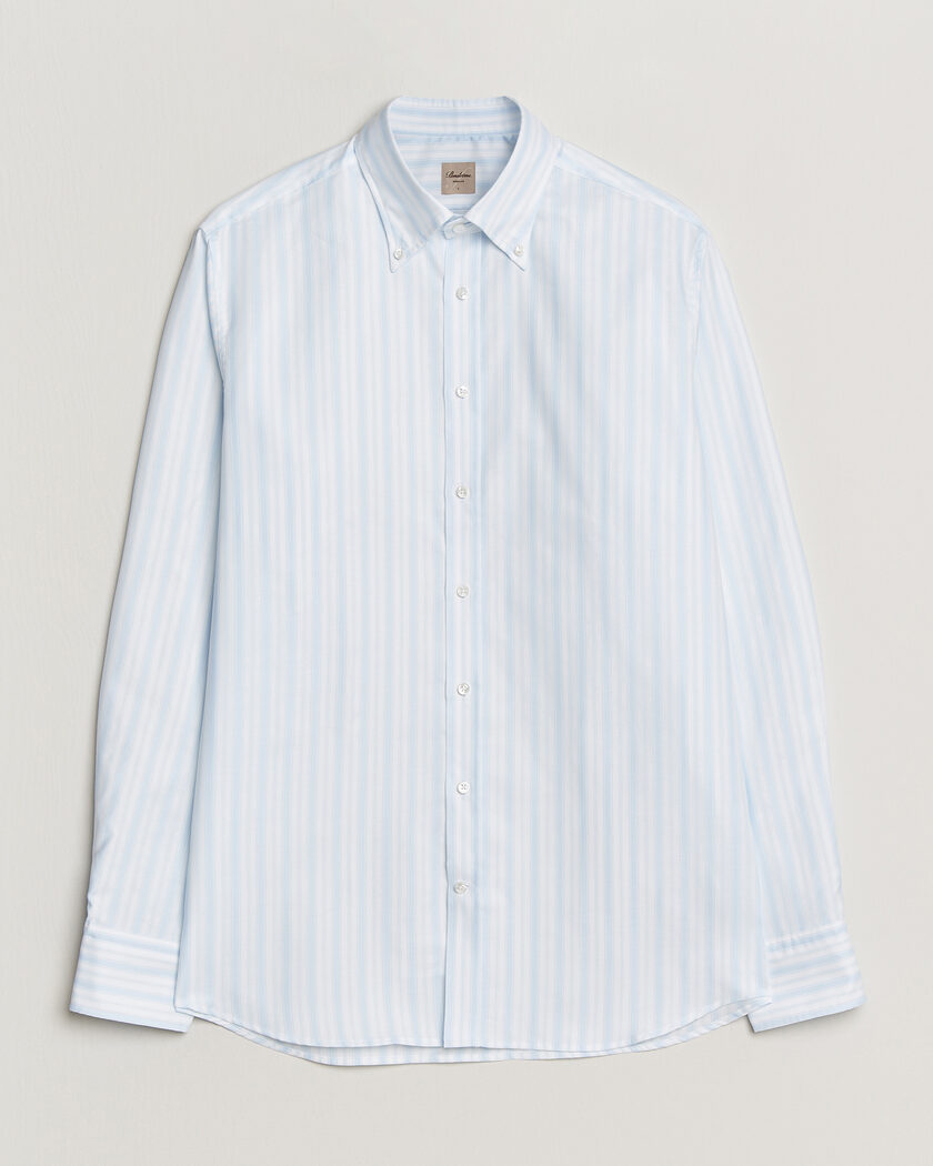 Stenströms Regular Fit Striped Oxford Shirt Light Blue – Sininen
