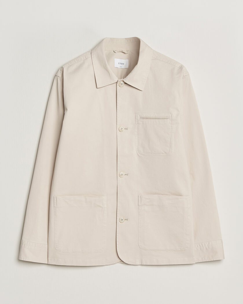  Eton Cotton Chore Jacket Off White – Valkoinen