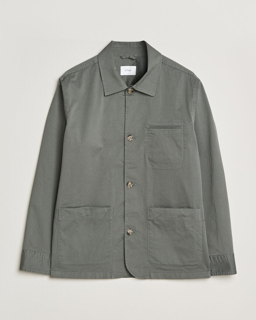  Eton Cotton Chore Jacket Mid Green – Vihreä
