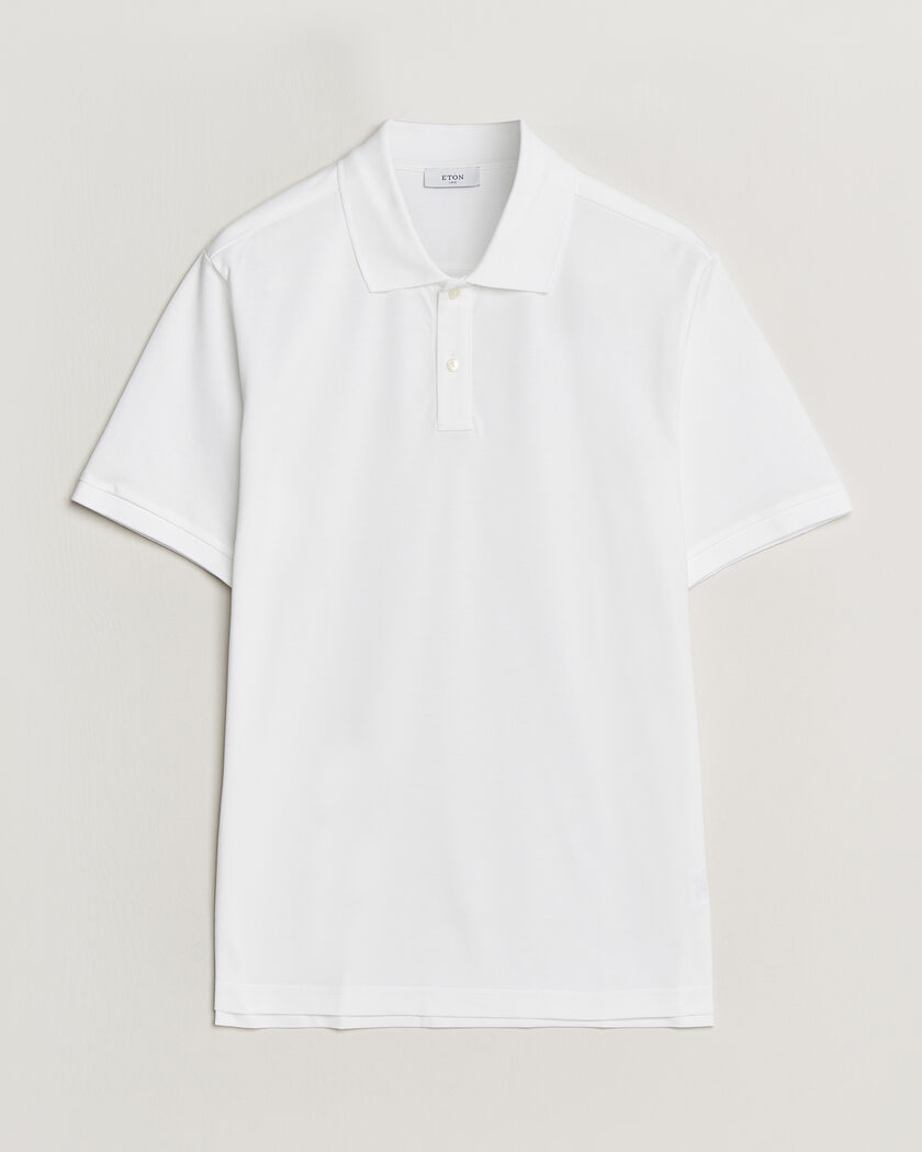 Eton Pima Pique Polo White – Valkoinen