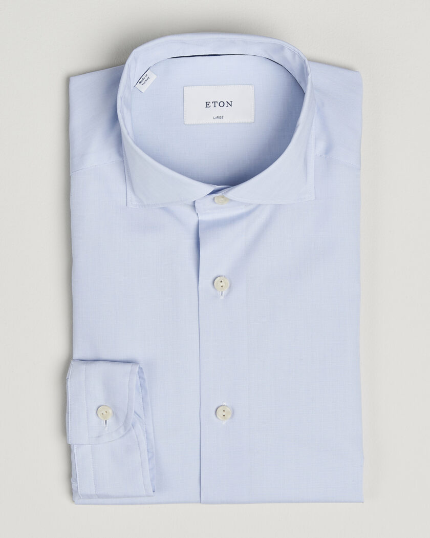 Eton Casual Fit Breeze Poplin Shirt Light Blue – Sininen
