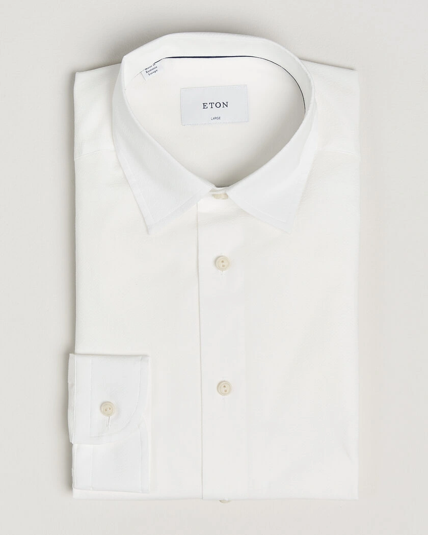 Eton Casual Fit Seersucker Resort Shirt White – Valkoinen