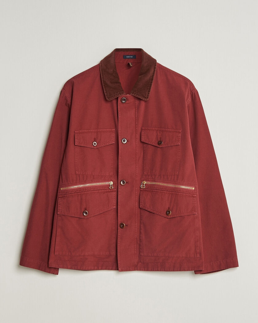 Drake's Hiking Jacket Washed Red – Punainen