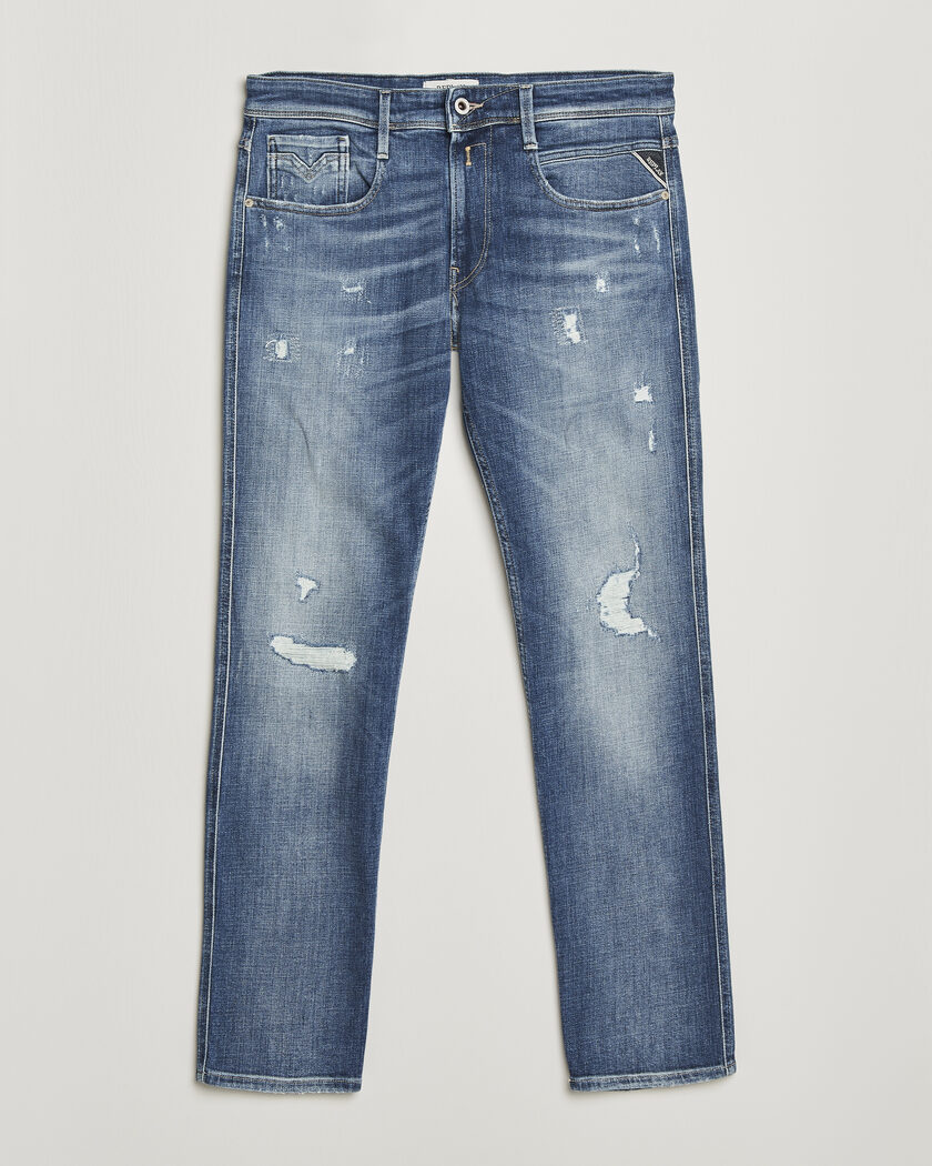 Replay Anbass 10 Year Wash Jeans Medium Blue – Sininen