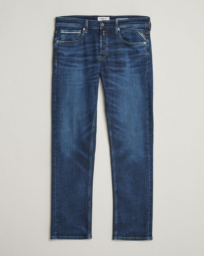 Replay Grover Straight Fit Stretch Heritage Jeans Dark Blue – Sininen