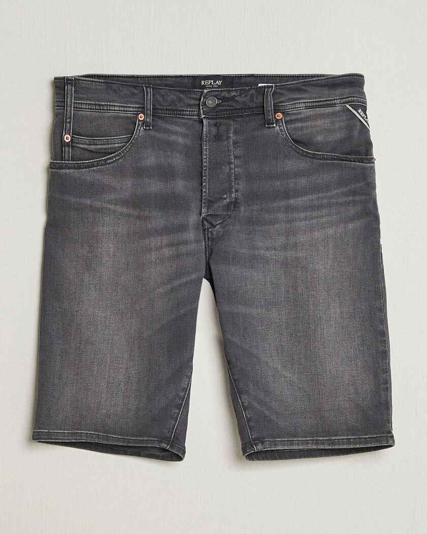 Replay RBJ981 Stretch Denim Shorts Washed Black – Musta