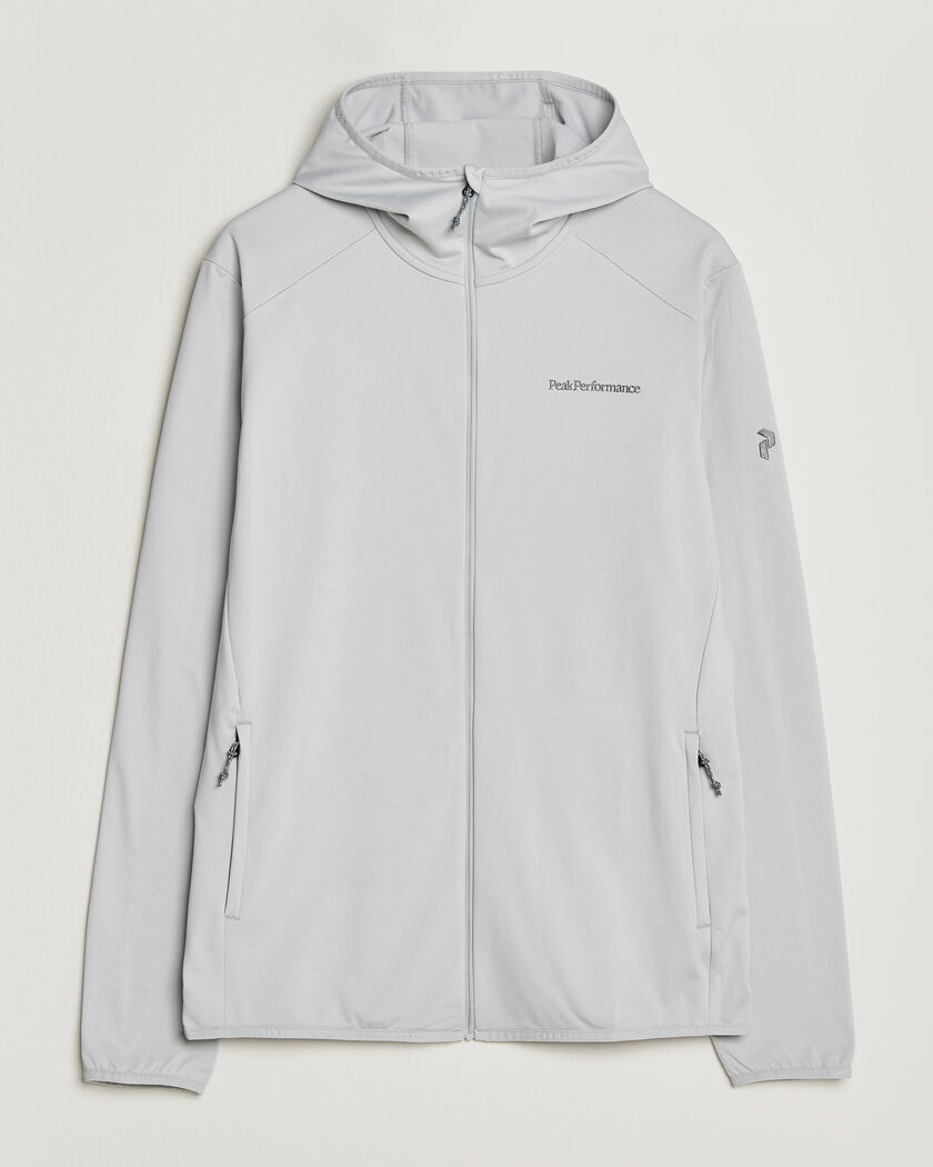 Peak Performance Light Hooded Full Zip Summit Smoke – Harmaa
