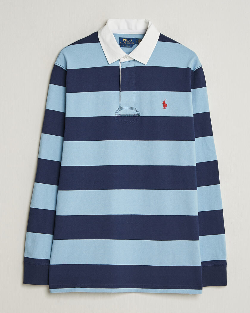 Polo Ralph Lauren Jersey Striped Rugger Powder Blue/Newport Navy – Sininen