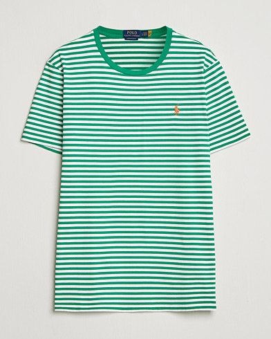 Polo Ralph Lauren Crew Neck Striped T-Shirt Billiard/White – Vihreä